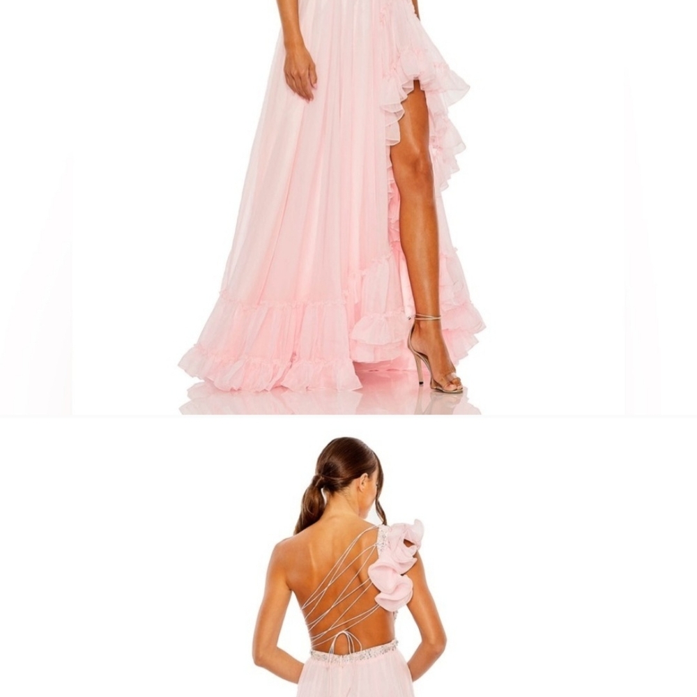 Mac Duggal Blush Pink Satin Dress - Picture 2 of 8